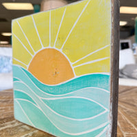 Assorted Sun and Wave Wood Blocks