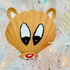 Hand Painted Scallop Shell Rudolph and Clarice Ornament