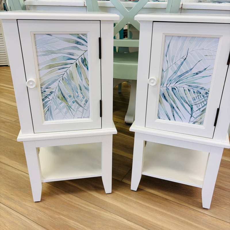 Coastal Accent Table/Cabinet w/ Anastasia Musick Art