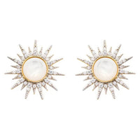 Mother of Pearl Sun Earrings