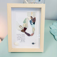 Assorted Whale Tail/ Mermaid Tail Sea Glass & Seashell Art