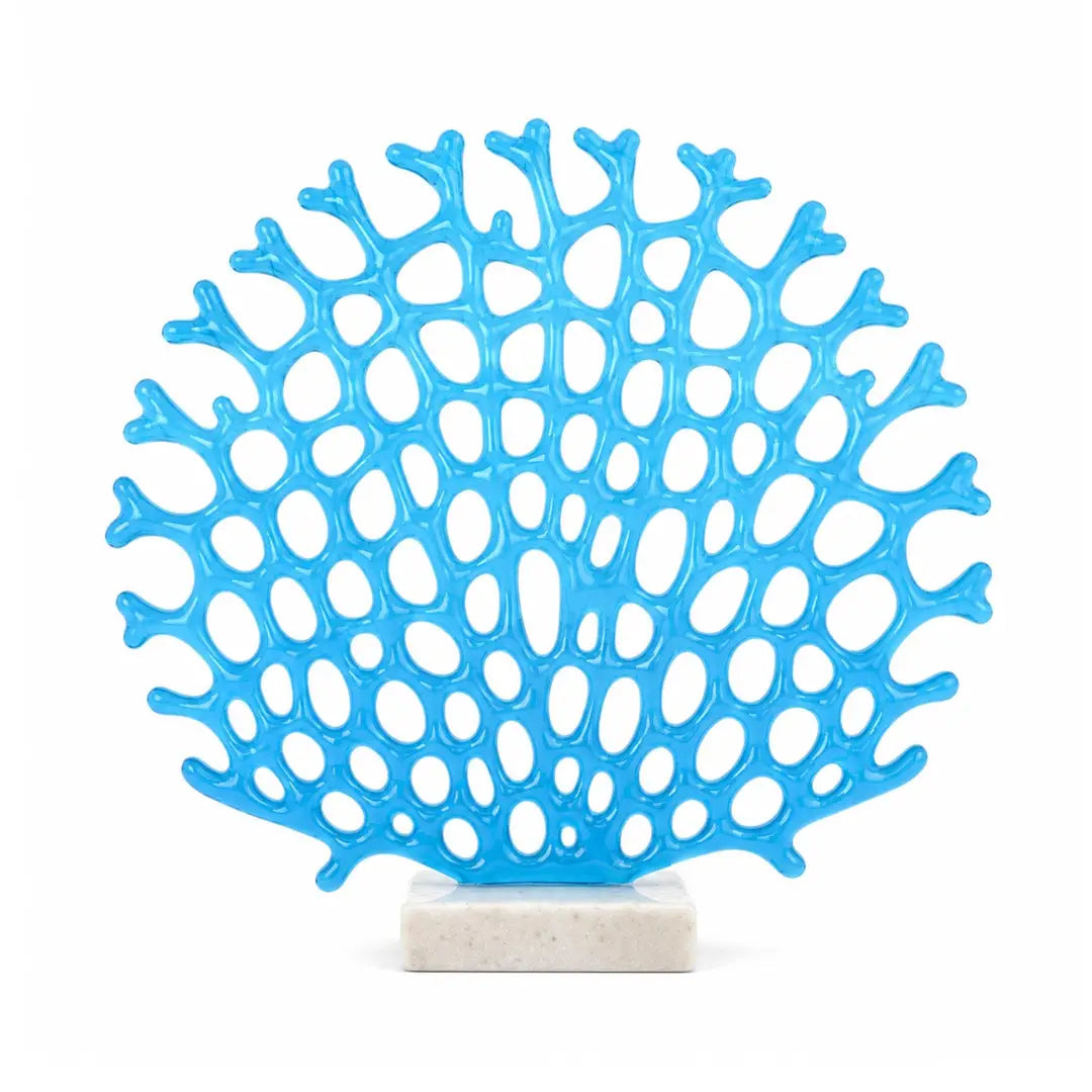 10" Handmade Glass Fan Coral