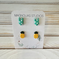 Bathing Suit Stud Polymer Clay Earrings