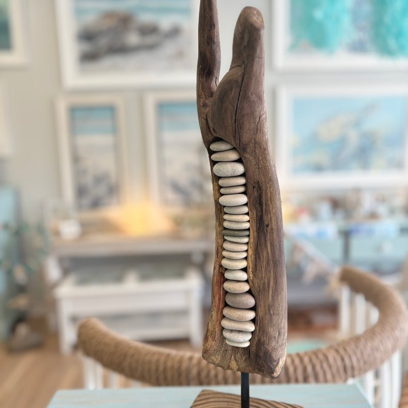 Assorted Driftwood and Pebble Sculptures