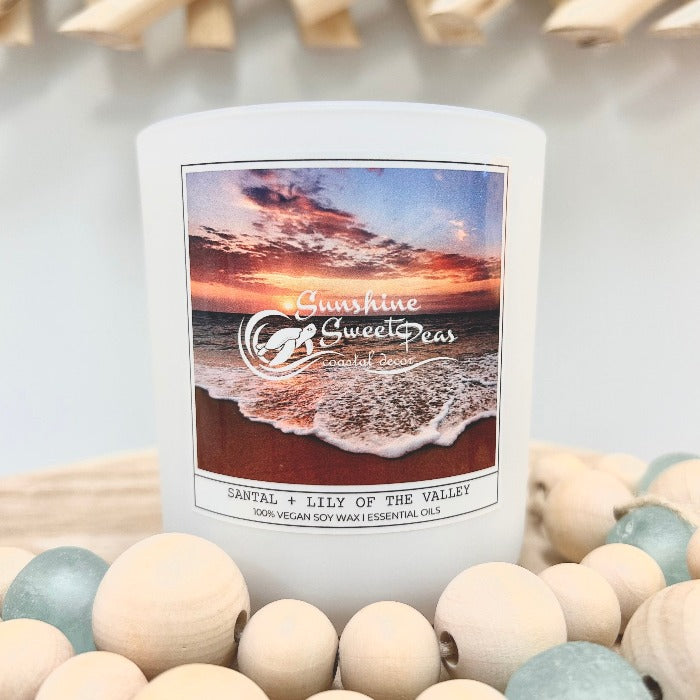 Exclusive Sunshine & Sweet Peas Hand Poured Soy Candles Sunshine & Sweet Peas Coastal Decor