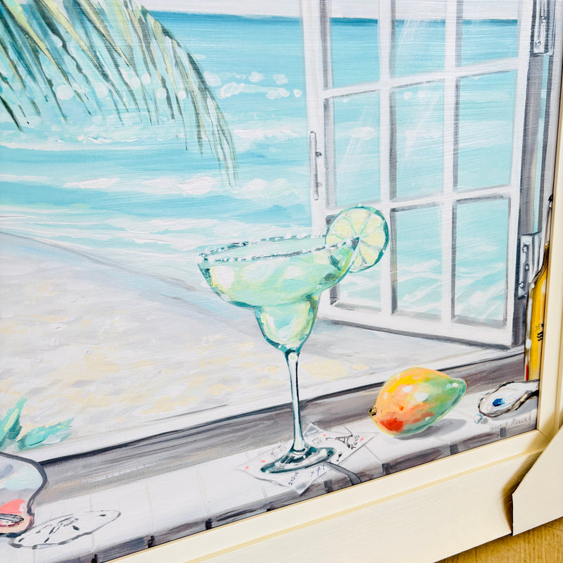 Magarita and a Beach (Jimmy Buffett Tribute) Framed Print