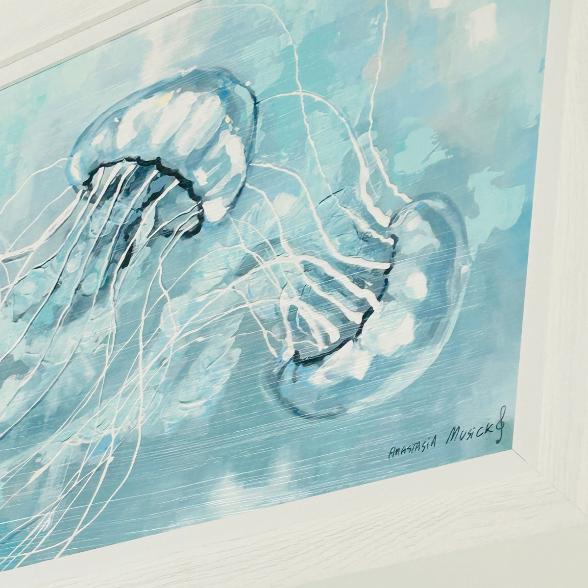 Jellyfish Underwater Framed Print