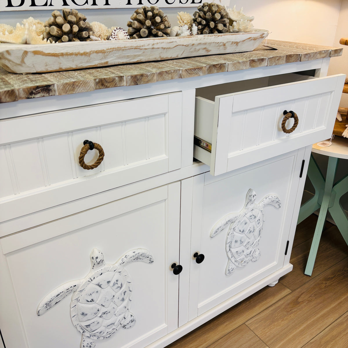 2 Door Turtle Accent Cabinet w/ Drawers