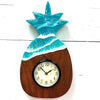 Pineapple Shape Wooden Clock with Resin Pour Ocean Scene Sunshine & Sweet Peas Coastal Decor