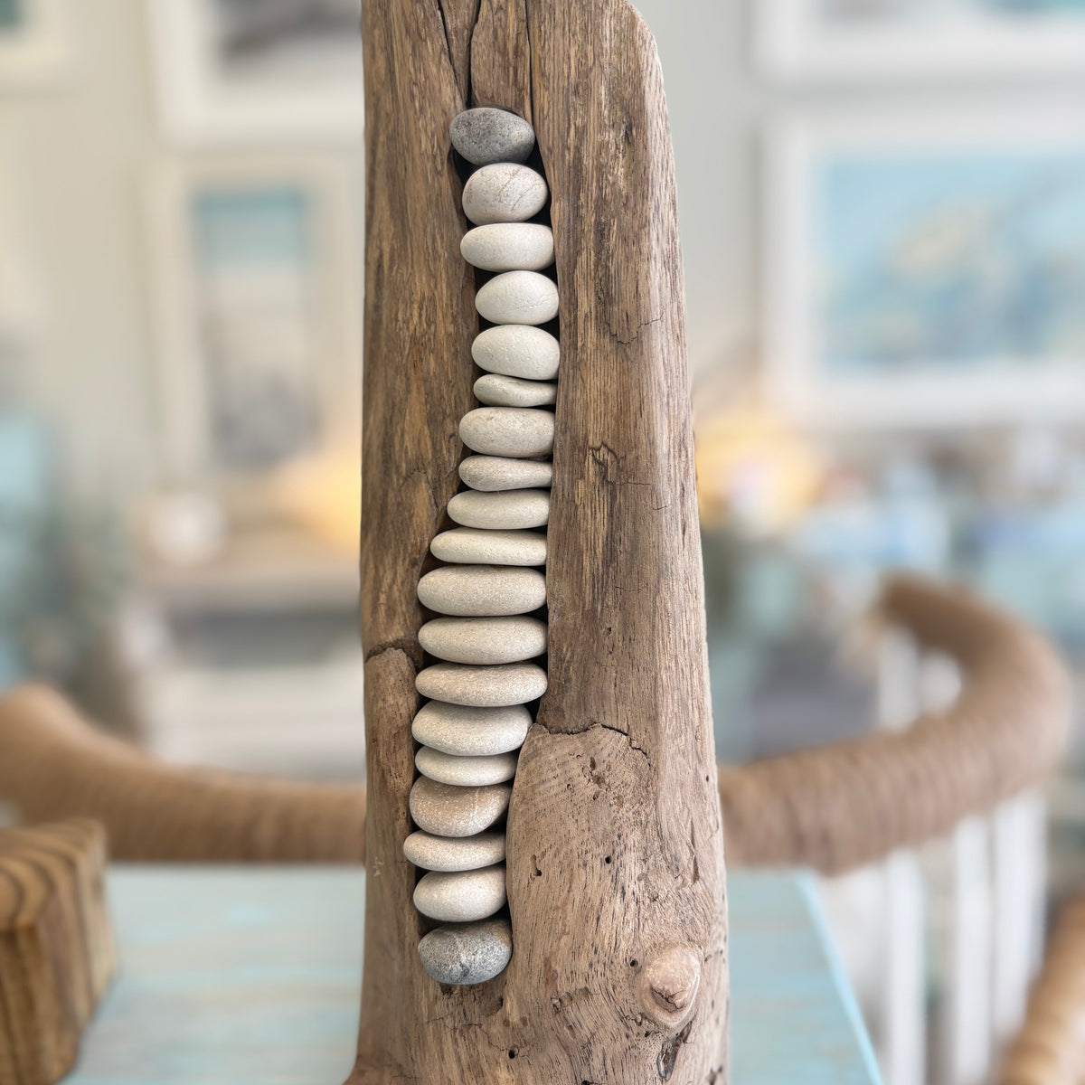 Assorted Driftwood and Pebble Sculptures