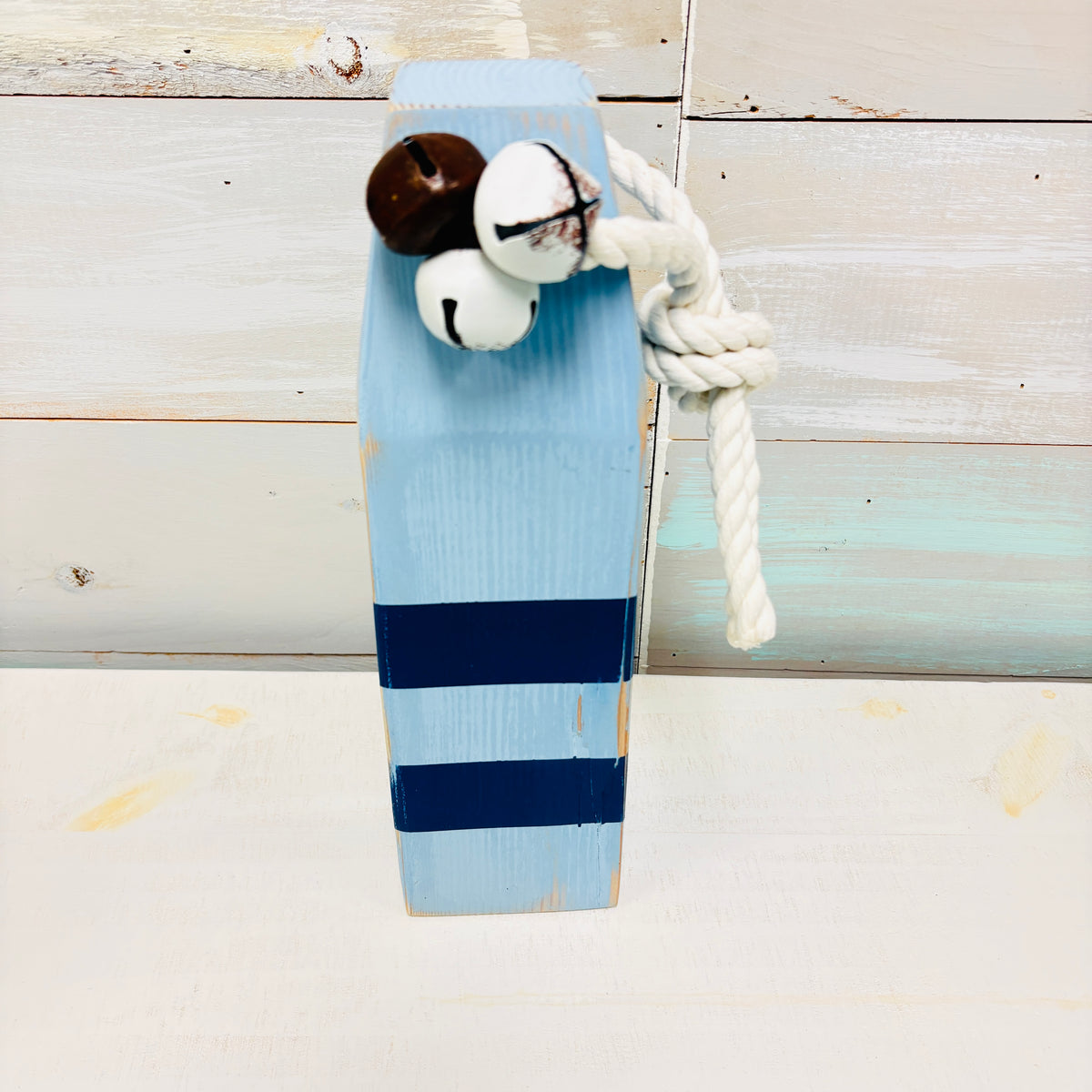 Striped Wooden Buoy w/ Jingle Bells