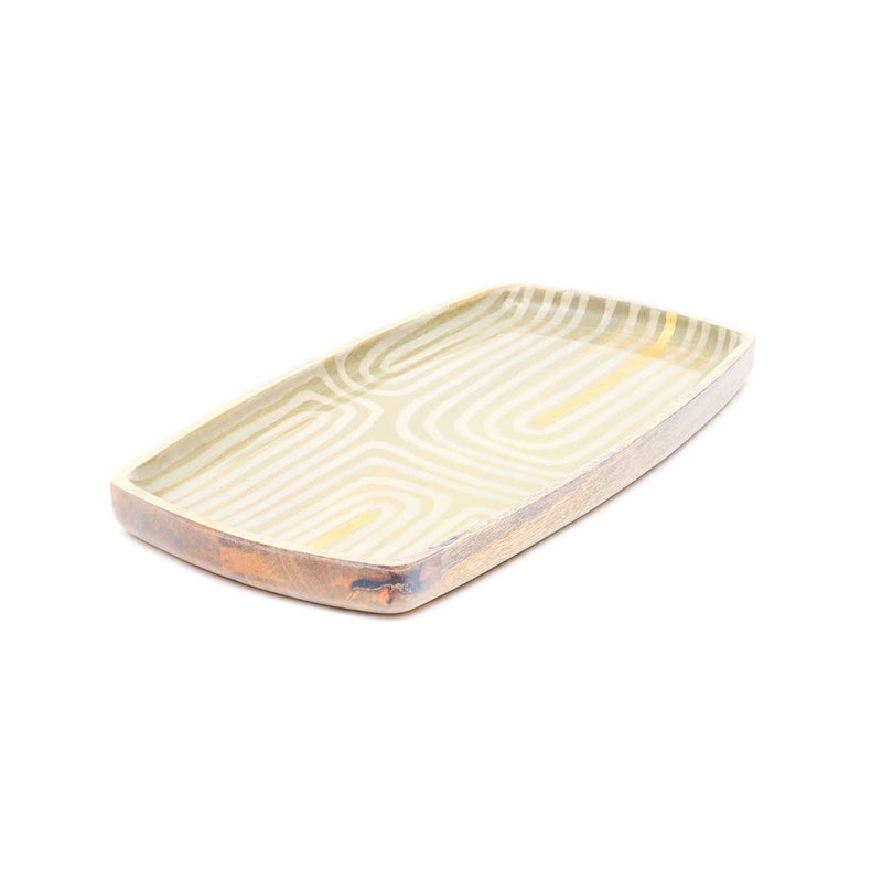 Striped Wooden Platter