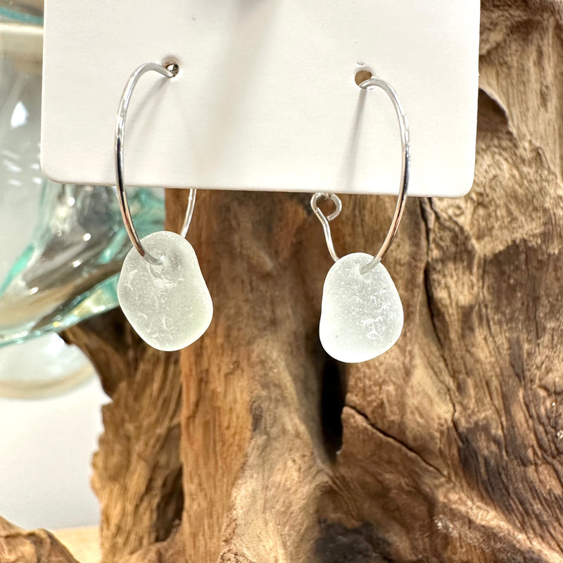 Sea Glass Dangle/ Hoop Earrings