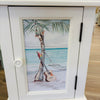 Coastal Accent Table/Cabinet w/ Anastasia Musick Art