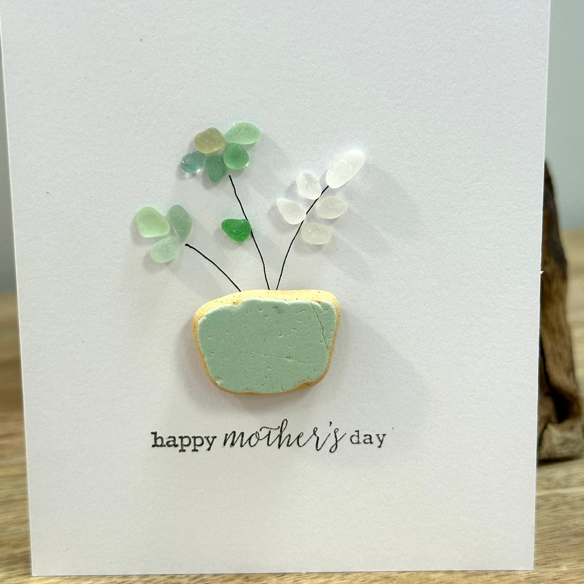 Assorted Hand Made Mother's Day Sea Glass Cards