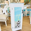 Hand Painted 3 Shelf Tall Cabinet w/ Door Featuring Custom Art