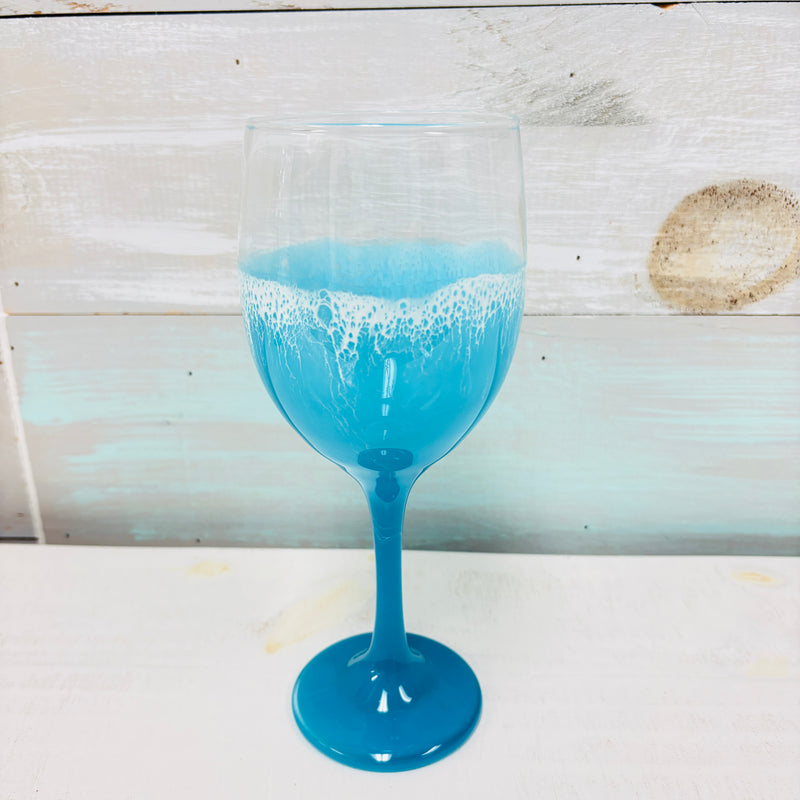Beach Inspired Resin Stemmed Wine Glass/Goblet