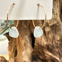 Sea Glass Dangle/ Hoop Earrings