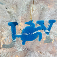 Assorted Sea Turtle "JOY" Resin Christmas Ornaments