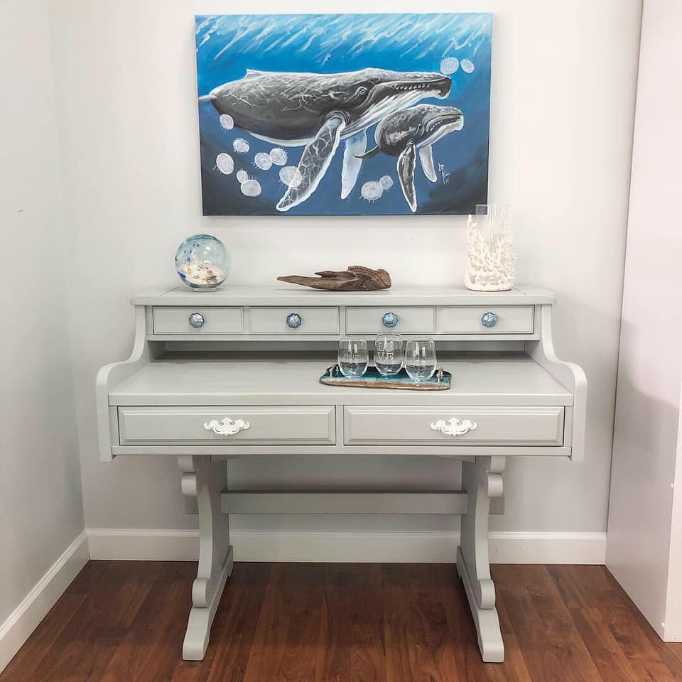 Coastal Inspired Refinished Furniture – Sunshine & Sweet Pea's Coastal ... - Reclaimed Wood Coastal Furniture With A Geo Feel