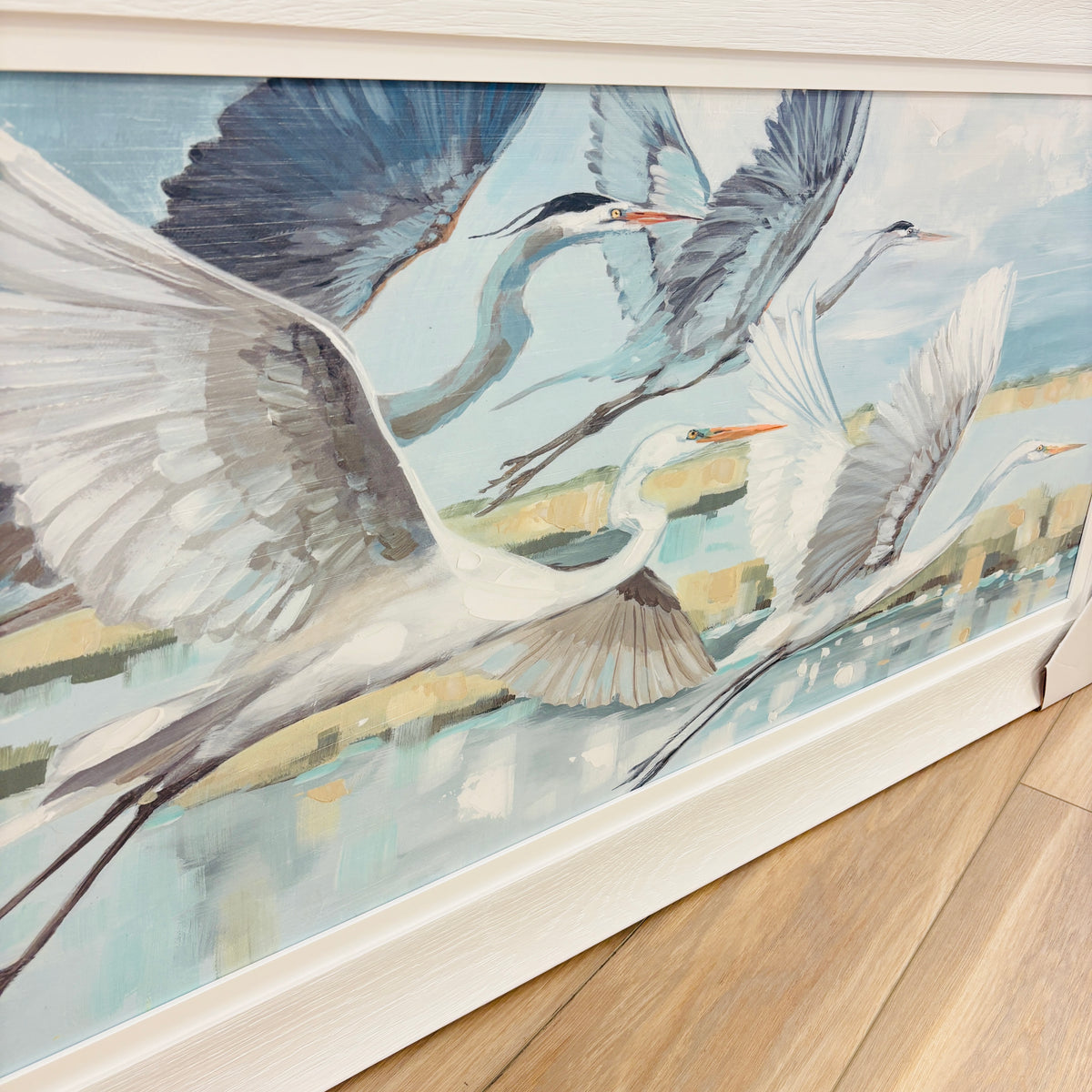 Coastal Birds In Flight Framed Print