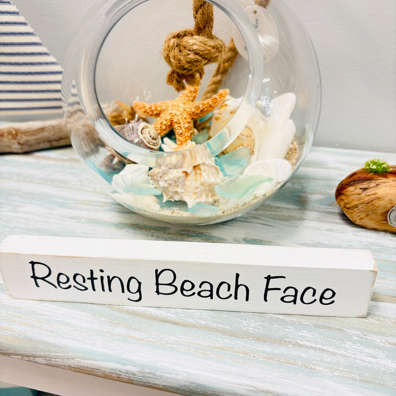 "Resting Beach Face" Table Sitter