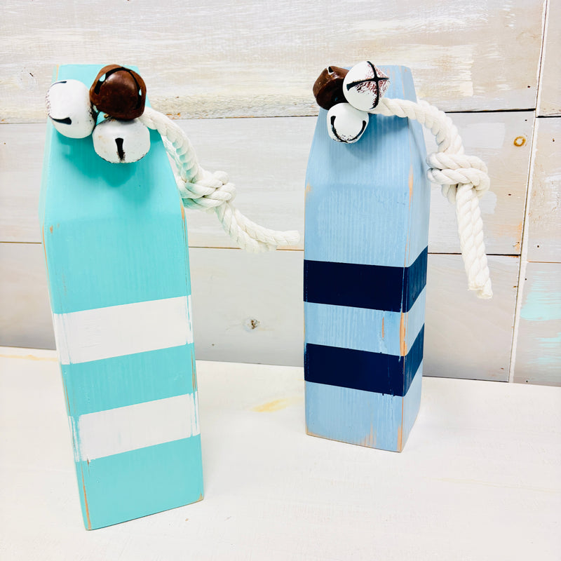 Striped Wooden Buoy w/ Jingle Bells
