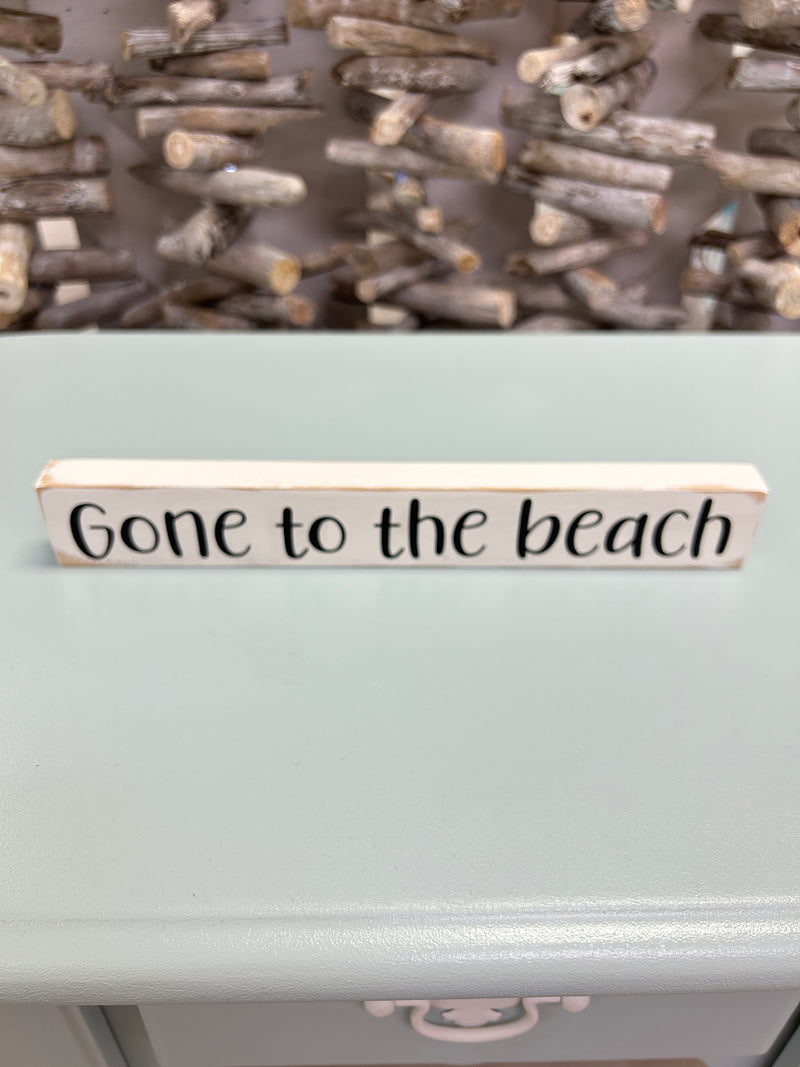 Gone to the beach Wooden Shelf Sitter