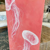 24"x 48" Original Jellyfish Painting Sunshine & Sweet Peas Coastal Decor