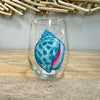 Assorted Ocean Inspired Hand Painted Stemless Wine Glasses