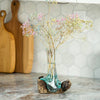 Mouthblown Glass Vase on Driftwood Sunshine & Sweet Peas Coastal Decor