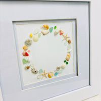 Assorted Sea Glass Shadow Box Art