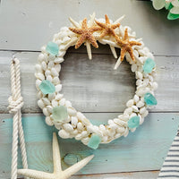 Assorted Seashell, Sea Life, and Sea Glass 12" Wreaths