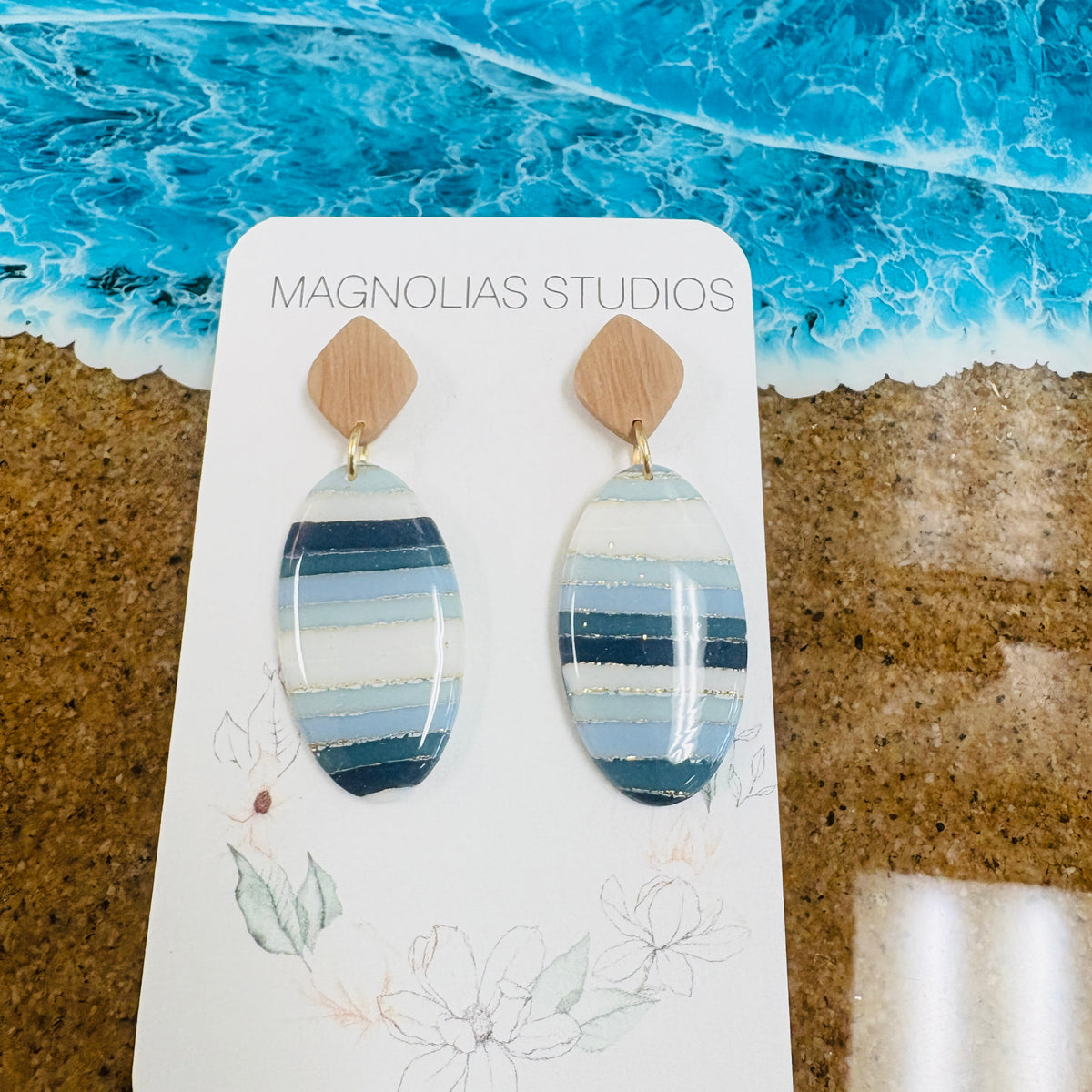 Assorted Polymer "Tidal Agate" Earrings