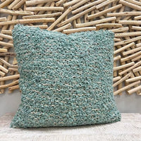 Teal Woven Throw Pillow Sunshine & Sweet Peas Coastal Decor