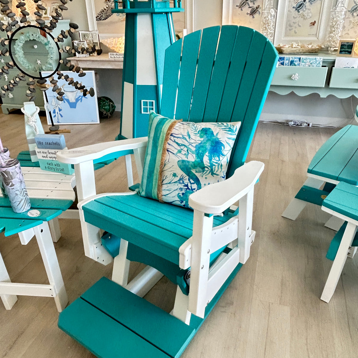 Poly Outdoor Furniture Counter Height Glider