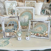 Coastal Glass Art w/ Shells, Glass, Resin, Sand- 5"x 7" Sunshine & Sweet Pea's Costal Decor