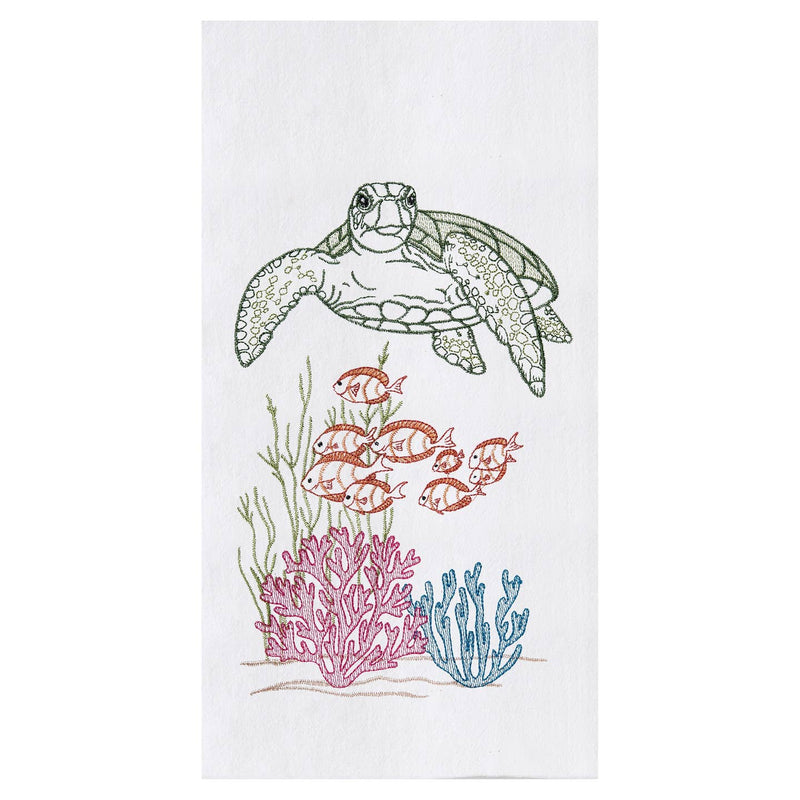Flour Sack Embroidered Kitchen Towels