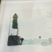 Lighthouse Sea Glass and Pebble Art