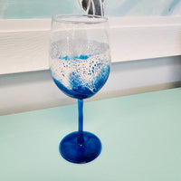 Beach Inspired Resin Wine Glass