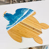 Assorted Sea Turtle Bamboo Charcuterie Boards w/Resin