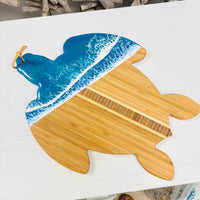 Assorted Sea Turtle Bamboo Charcuterie Boards w/Resin