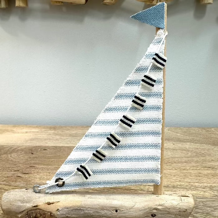 Driftwood Sailboat (Small) Sunshine & Sweet Peas Coastal Decor