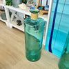 Large Statement Teal Glass Vase