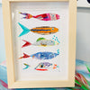 Assorted Framed Trash Art