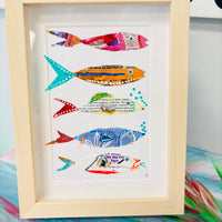 Assorted Framed Trash Art