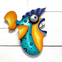 "QT Jenkins" Wooden Funky Fish Sunshine & Sweet Peas Coastal Decor