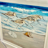 Sandpipers on Shore w/Sand Dollar Framed Print