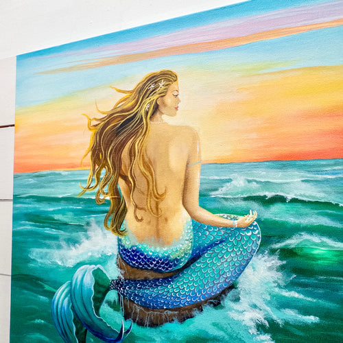 Mermaid Sunset Painting