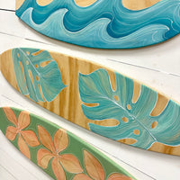 Hand Painted Boho Chic Wooden Surfboards